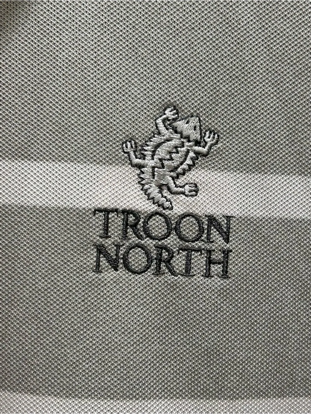 Polo Golf Ralph Lauren Troon North LightGray/White Striped Polo Shirt Size L